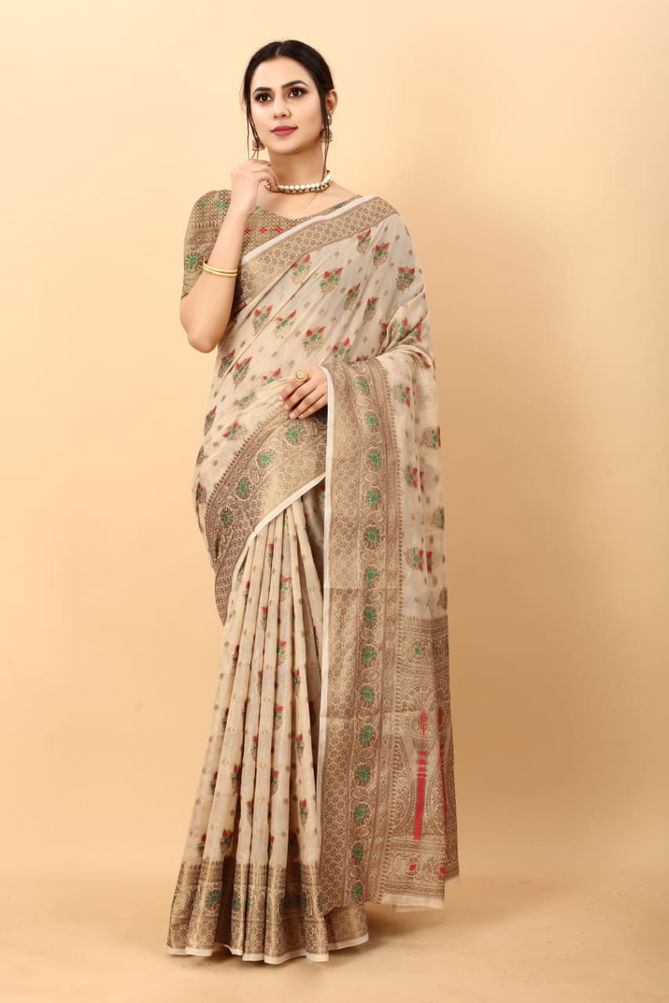 Vruta 1 Casual Wear Cotton Wholesale Saree Collection